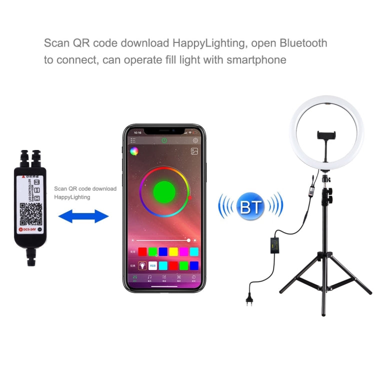 PULUZ 11.8 inch 30cm RGB Light 1.1m Tripod Mount Dimmable LED Ring Vlogging Selfie Photography Video Lights Live Broadcast Kits with Cold Shoe Tripod Ball Head & Phone Clamp, 12 inch RGB+Tripod(EU), 12 inch RGB+Tripod(UK), 11.8 inch RGB+Tripod(AU)     ...