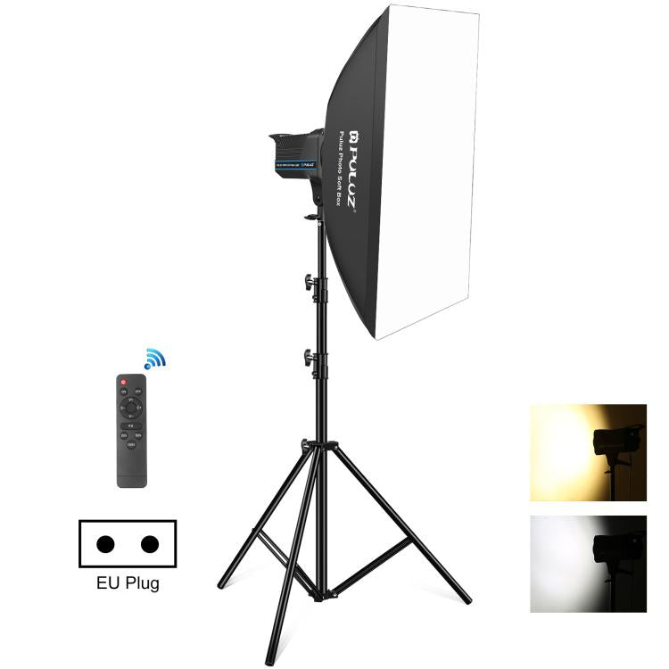 PULUZ 120W Photo Studio Strobe Flash Light Kit with Softbox Reflector & Tripod, Rectangle 120W 2700K-6500K Light Kit AU Plug, Rectangle 120W 2700K-6500K Light Kit EU Plug, Rectangle 120W 2700K-6500K Light Kit UK Plug                                    ...