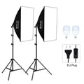 PULUZ Softbox Lighting Kit 2 PCS 50x70cm Professional Photo Studio Photography Light Equipment with 2 x 220V E27 Socket Bulb Photography Lighting Kit, 2 PCS Single Bulb EU Plug, 2 PCS Single Bulb US Plug