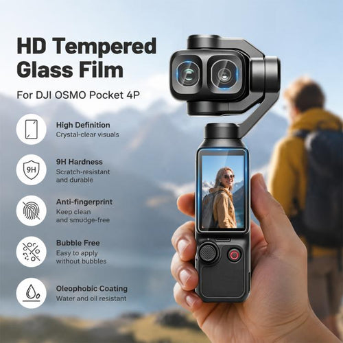 For DJI OSMO Pocket 4P / XTRA Muse 2 Pro PULUZ 9H 2.5D HD Tempered Glass Lens Protector + Screen Film, For DJI OSMO Pocket 4P / XTRA Muse 2 Pro
