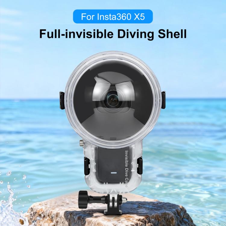 For Insta360 X5 PULUZ Pro-Level 50m Waterproof Sealed Diving Case