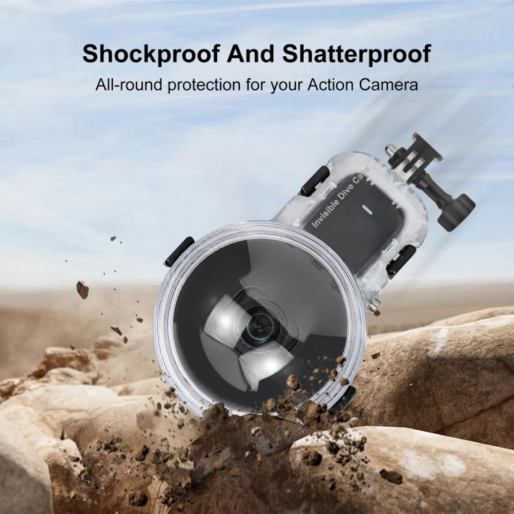 For Insta360 X5 PULUZ Pro-Level 50m Waterproof Sealed Diving Case