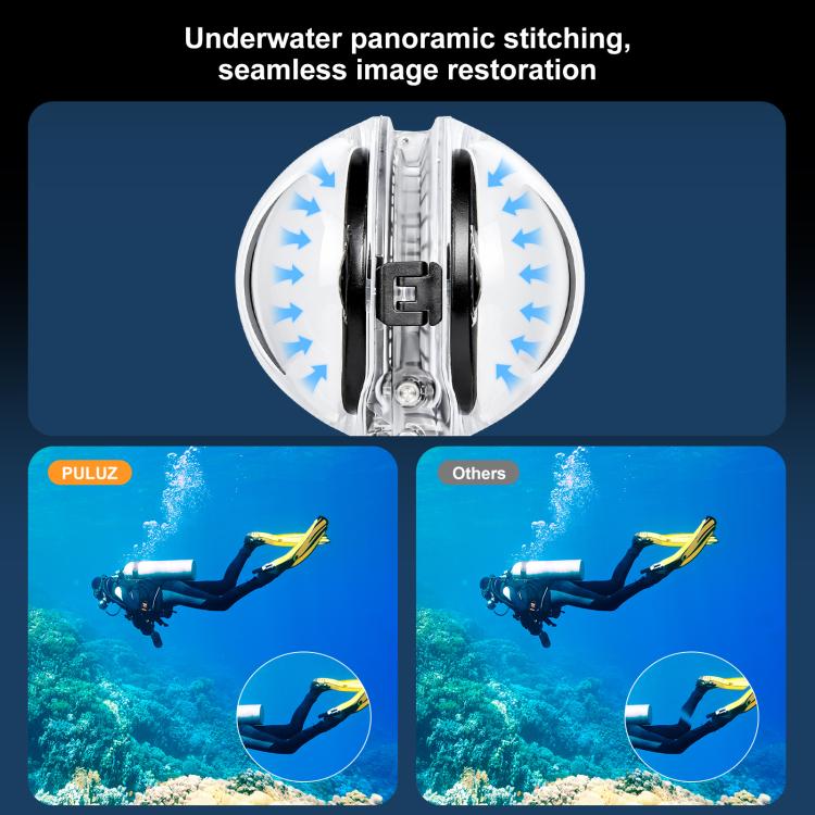 For Insta360 X5 PULUZ Pro-Level 50m Waterproof Sealed Diving Case