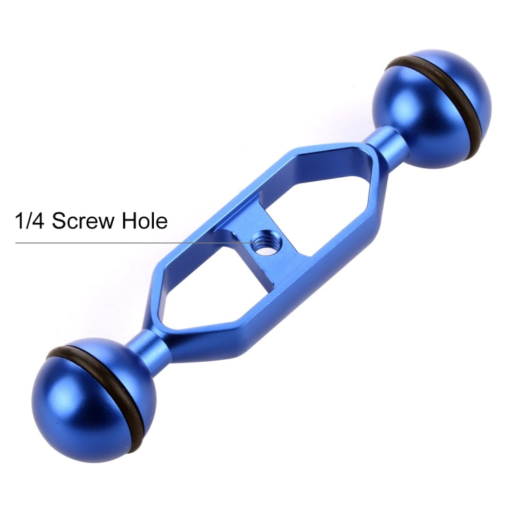 PULUZ 5.0 inch 12.6cm Aluminum Alloy Dual Balls Arm, Ball Diameter: 25mm, 5.0 inch (Black), 5.0 inch (Blue), 5.0 inch (Red)