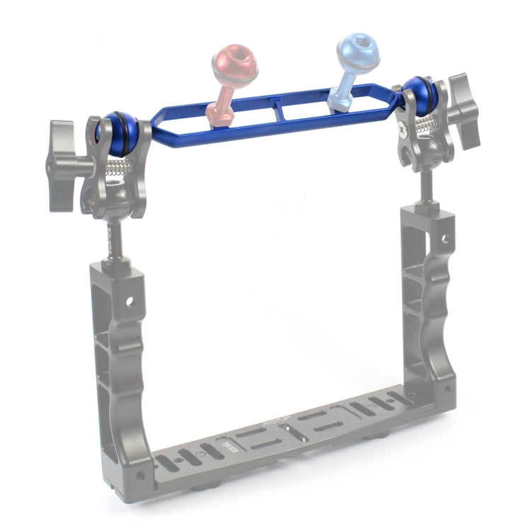 PULUZ 9.0 inch 22.8cm Aluminum Alloy Dual Balls Arm, Ball Diameter: 25mm, 9.0 inch (Black), 9.0 inch (Blue), 9.0 inch (Red)