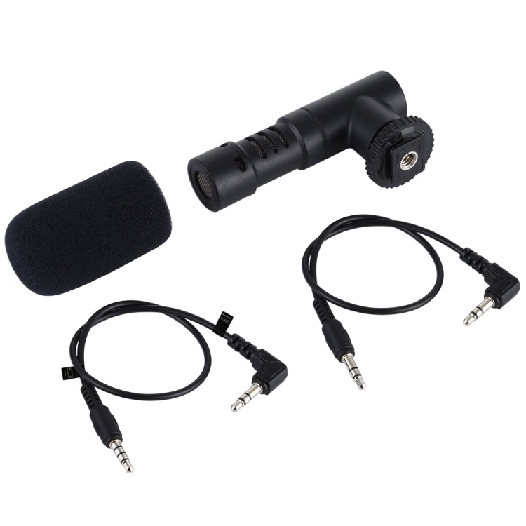 PULUZ 3.5mm Audio Stereo Recording Vlogging Professional Interview Microphone for DSLR & DV Camcorder, Smartphones, Mini Microphone(AE), Mini Microphone