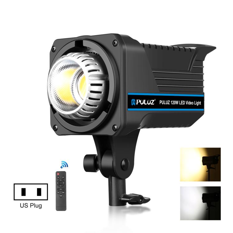 PULUZ 220V 120W Studio Video Light Dual Color Temperature Built-in Dissipate Heat System with Remote Control, 120W 2700K-6500K AU Plug, 120W 2700K-6500K EU Plug, 120W 2700K-6500K UK Plug, 120W 2700K-6500K US Plug