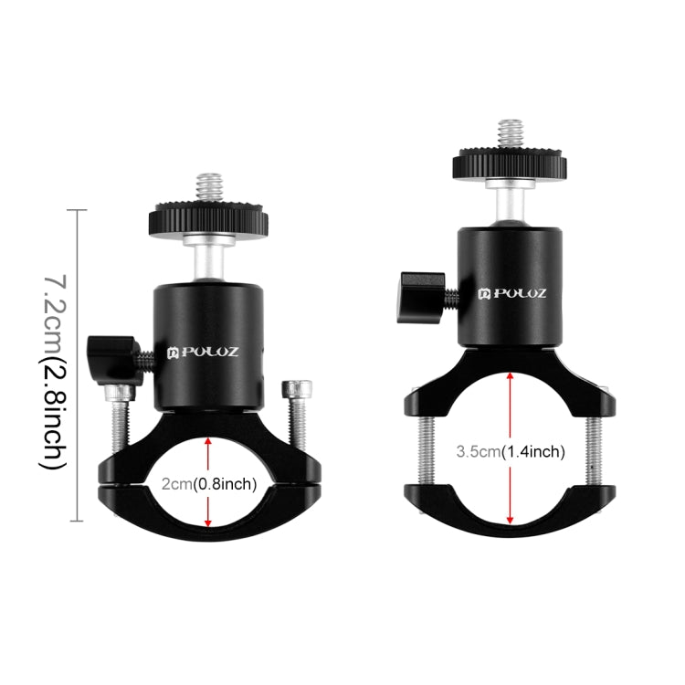 PULUZ Bike Aluminum Handlebar Tripod Ball Head Adapter Mount for DJI, Insta360, GoPro and Other Action Cameras, Ball Head Mount(AE), Ball Head Mount