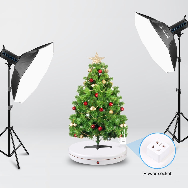 PULUZ 45cm Remote Control Adjusting Speed Rotating Turntable Display Stand with Power Socket, White, Load 100kg, 45cm Load 100kg White US Plug with Power Socket, 45cm Load 100kg White UK Plug with Power Socket                                           ...