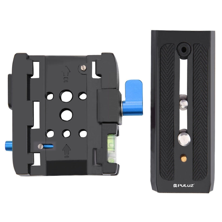 PULUZ Quick Release Clamp Adapter + Quick Release Plate for  DSLR & SLR Cameras, QR Plate Black, QR Plate Gold