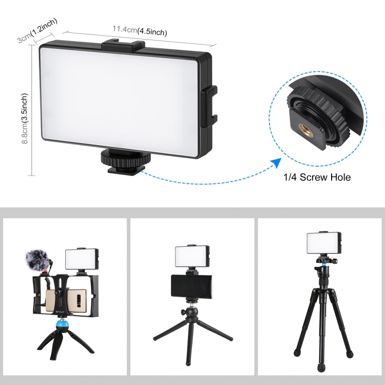 PULUZ 104 LED 3200K / 5600K Dimmable Video Light on-Camera Photography Lighting Fill Light for Canon, Nikon, DSLR Cameras, 104 LED Dimmable Light