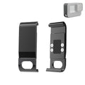 PULUZ Metal Battery Side Interface Cover for GoPro MISSION 1 / 1 PRO / HERO13 Black /12 Black /11 Black /10 Black /9 Black, Metal Plastic Side Cover