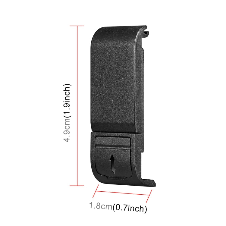 PULUZ POM Plastic Battery Side Interface Cover for GoPro MISSION 1 / 1 PRO / HERO13 Black /12 Black /11 Black /10 Black /9 Black, POM Plastic Side Cover