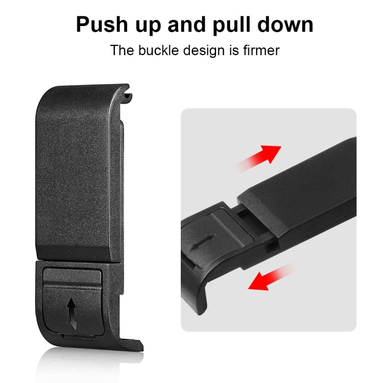 PULUZ POM Plastic Battery Side Interface Cover for GoPro MISSION 1 / 1 PRO / HERO13 Black /12 Black /11 Black /10 Black /9 Black, POM Plastic Side Cover