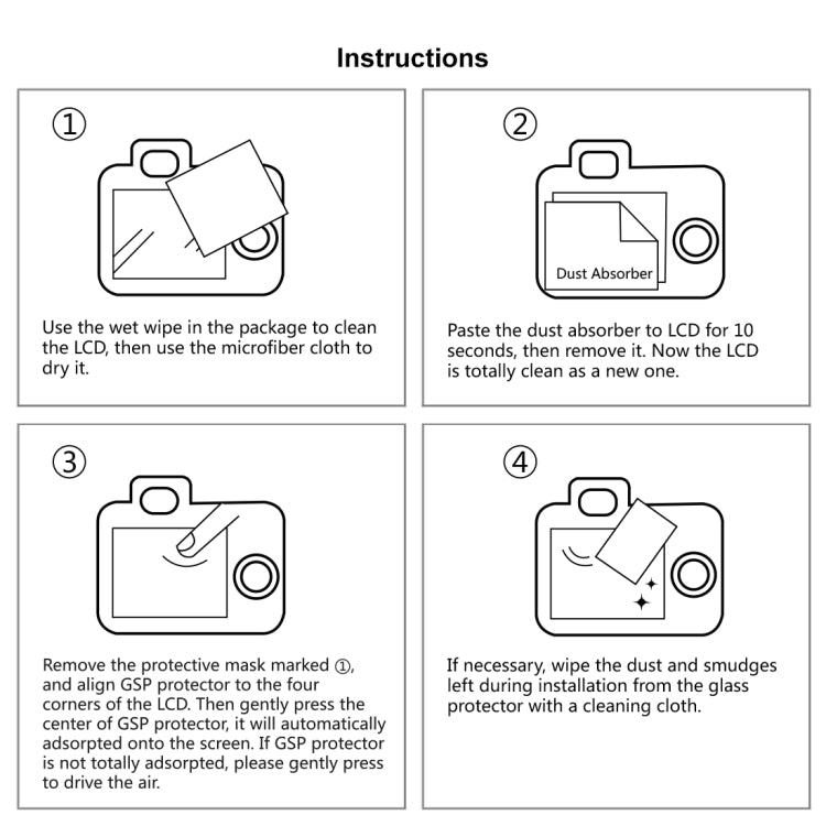 PULUZ 2.5D 9H Tempered Glass Film for Olympus EM10 / II / III / OM-D / EM-1/ II / III / E-P5 / E-PL7 / E-PL8 / 8 / 9 EM5 II / PEN-F / EM1X, Nikon 1V3, Panasonic GF6 / G99 / GX7III GX8 / GH3, Fujifilm X-H1, For Olympus EM10 / EM10-2