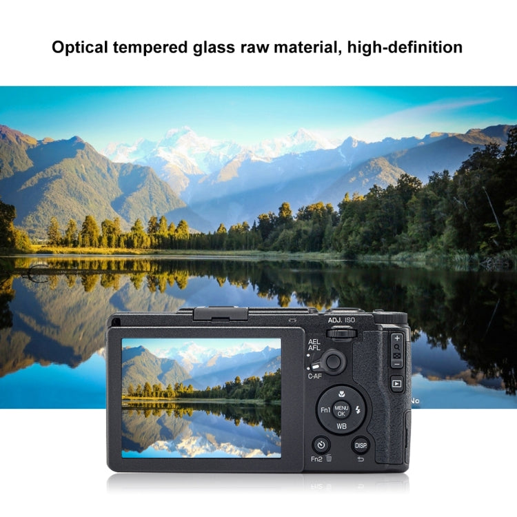 PULUZ 2.5D 9H Tempered Glass Film for Ricoh GR II /  GR, Compatible with Casio ZS29 / ZS28 / ZS27 / Z550, Panasonic SZ10, Sony A58 / 55 / DSC-WX60 / DSC-W730, Canon IXY210 / A3300 /  SX70 / S90 / G1X, For Ricoh GR II