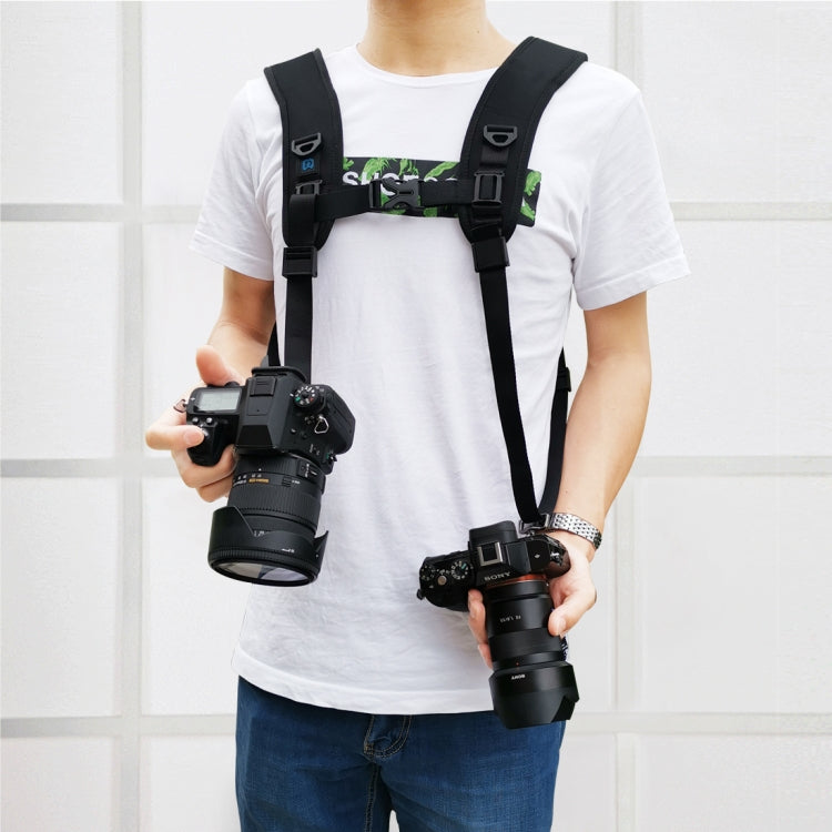 PULUZ Quick Release Double Shoulder Harness Soft Pad Decompression Foam Strap Belt for DSLR Digital Cameras, Double Shoulder(AE), Double Shoulder