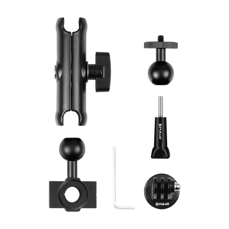 PULUZ Motorcycle Holder Rearview Mirror Fixed Mount for DJI, Insta360, GoPro and Other Action Cameras, Rearview Mirror Mount