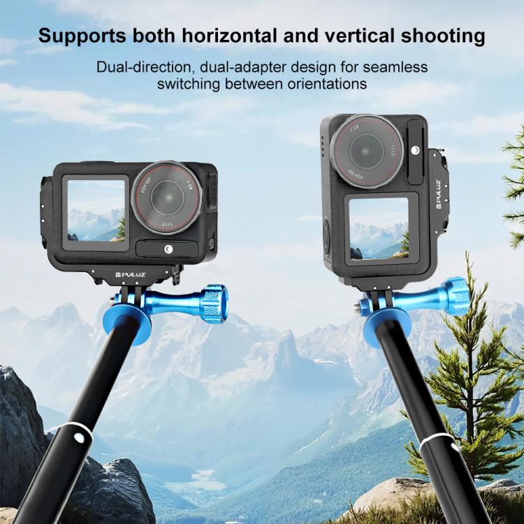 For DJI Osmo Action 5 Pro / 4 / 3 PULUZ Vertical Horizontal Shooting Quick Release Metal Magnetic L Bracket, For DJI Osmo Action 5 Pro / 4