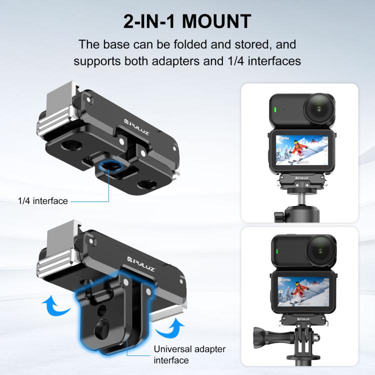 For DJI Osmo Nano PULUZ Magnetic Metal Quick Release Base Mount