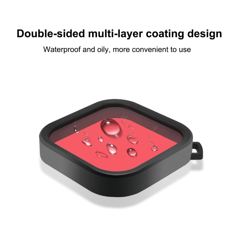PULUZ Square Housing Diving Color Lens Filter For GoPro HERO13 Black /12 Black /11 Black /10 Black /9 Black, Only for PU527 Diving Case, For GoPro Hero11 Black / HERO10 Black / HERO9 Black